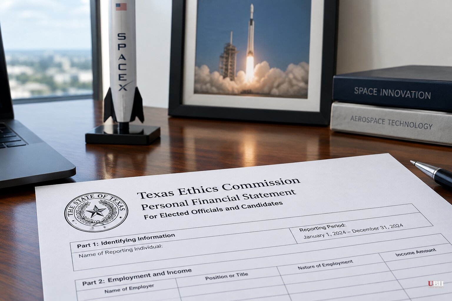 Texas Tribune: Comptroller Huffines' Financial Disclosure Omitted His Role at Firm That Lists SpaceX as an Investment