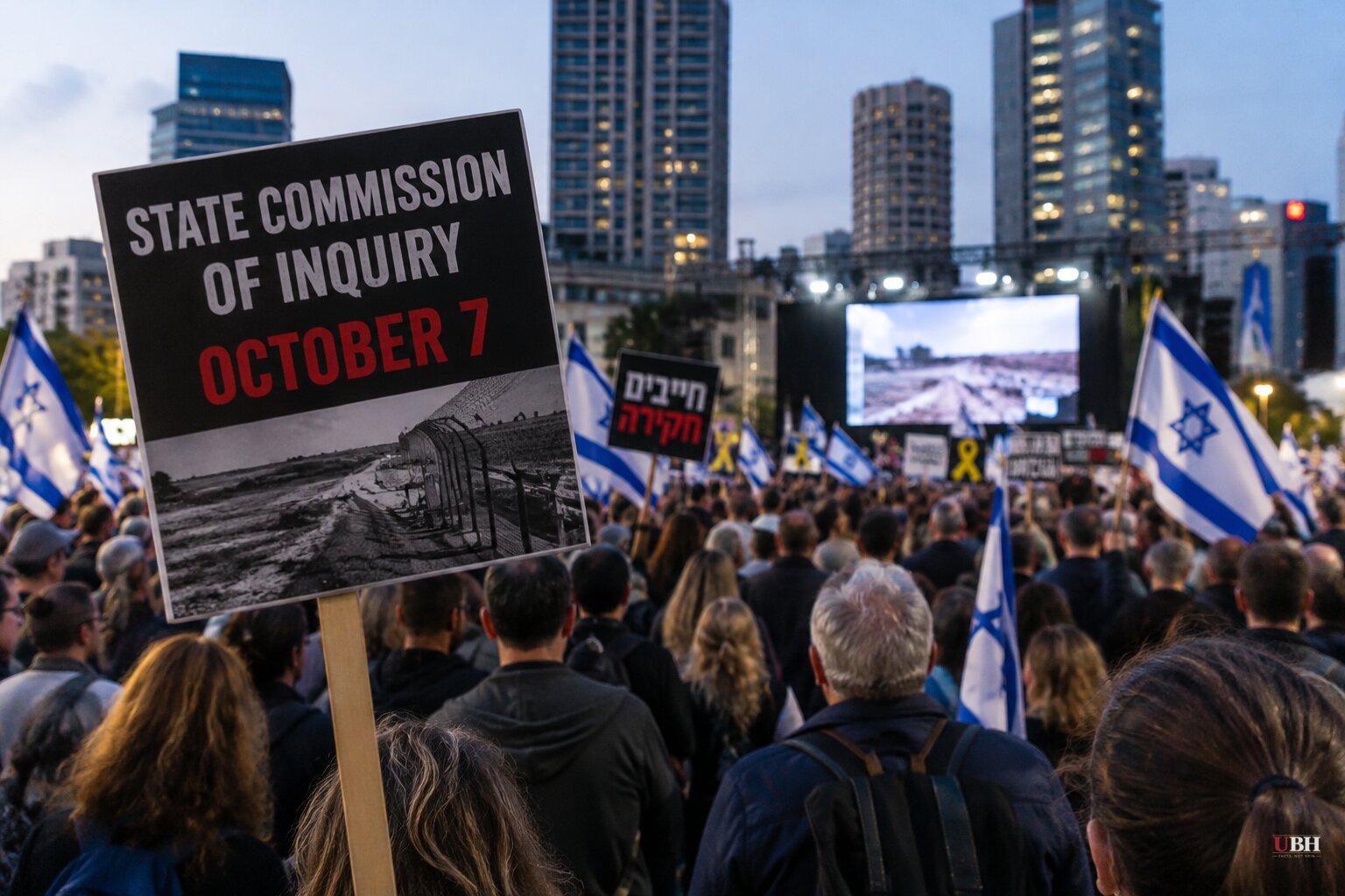 Thousands Rally in Tel Aviv for Oct. 7 Inquiry Three Days Before Israel's Election