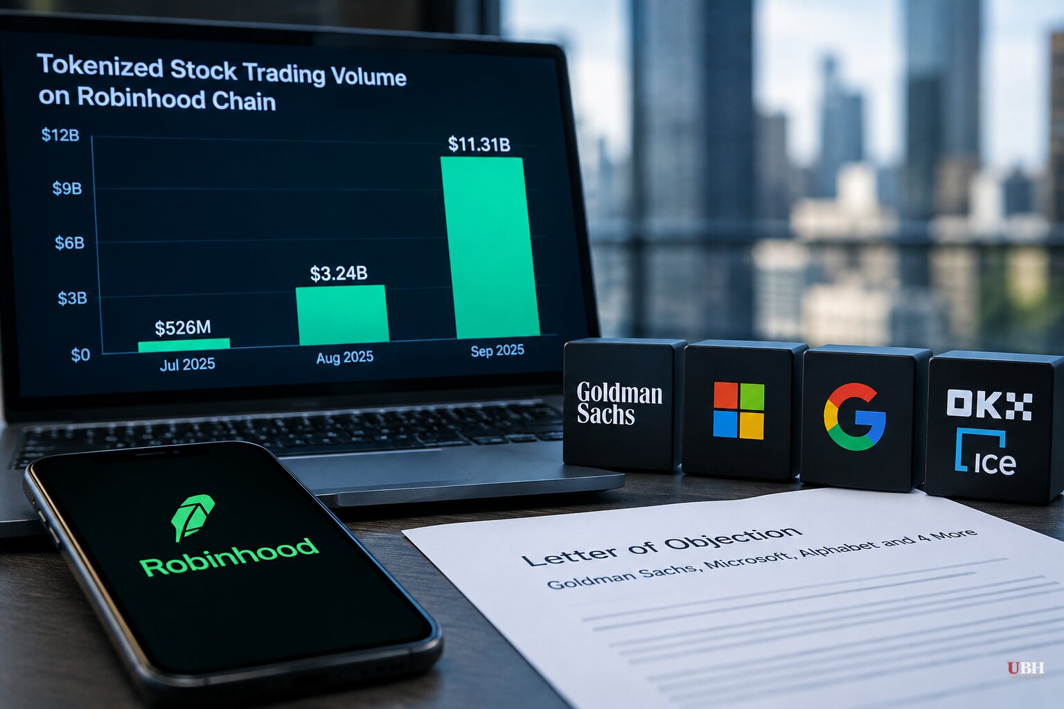 Tokenized Stock Volume on Robinhood Chain Hit $11.31 Billion in September as Goldman, Microsoft and Alphabet Object on OKXICE
