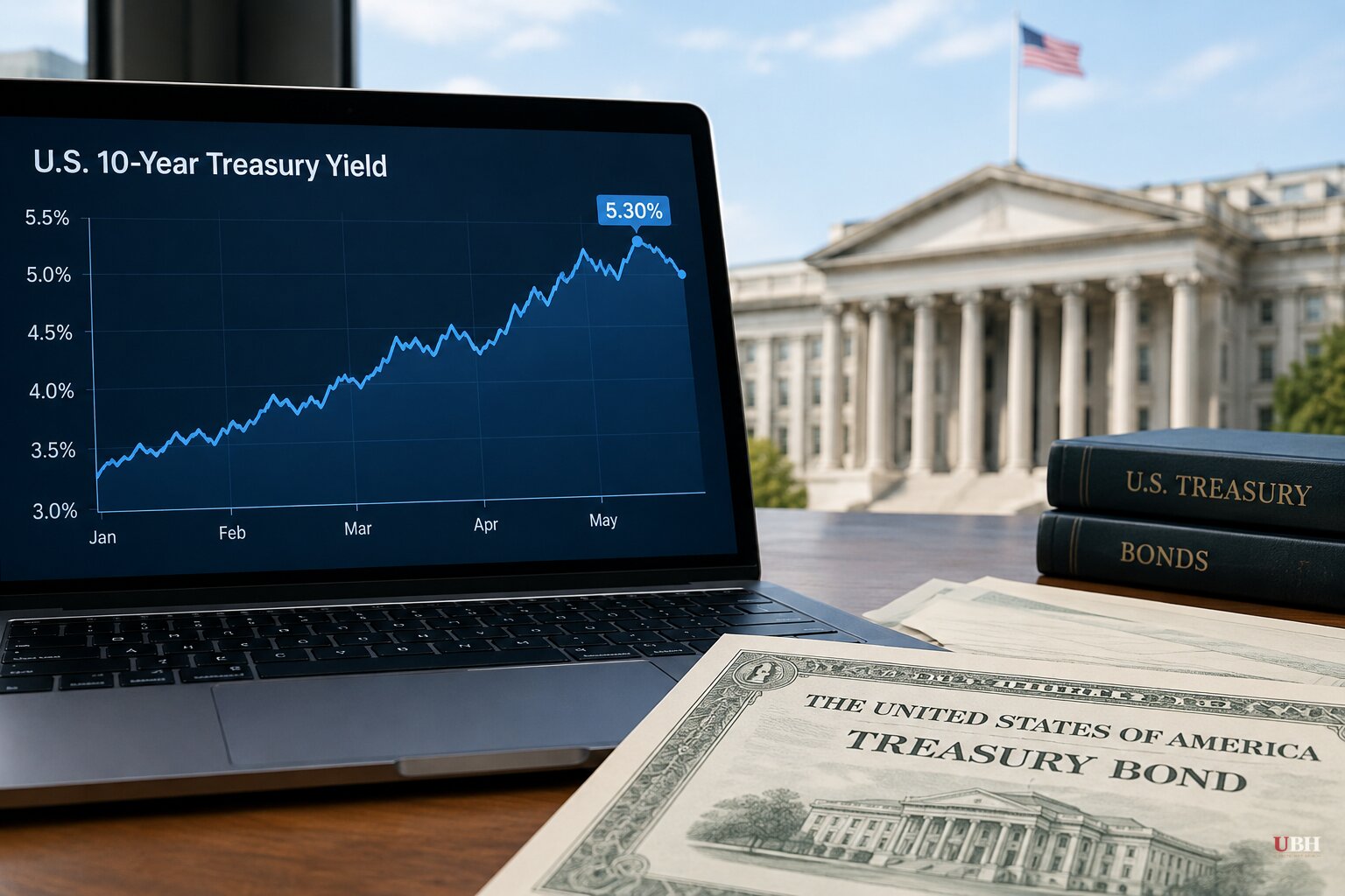 Treasuries Poised for Best Week Since February as Yields Ease From Multi-Decade Highs
