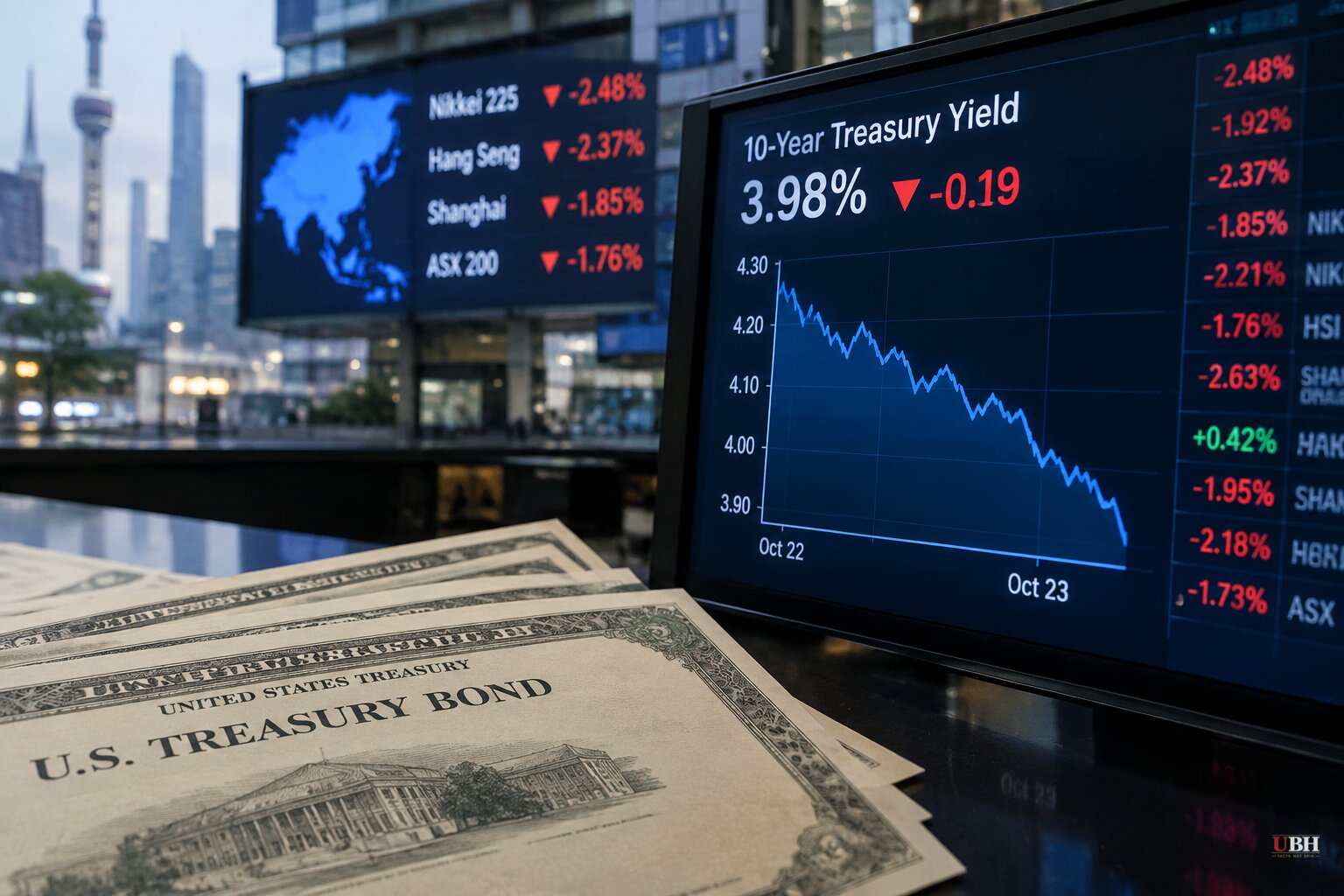 Treasuries Post Biggest Daily Rally in Over Three Years as AI Funding Fears Hit Asian Stocks