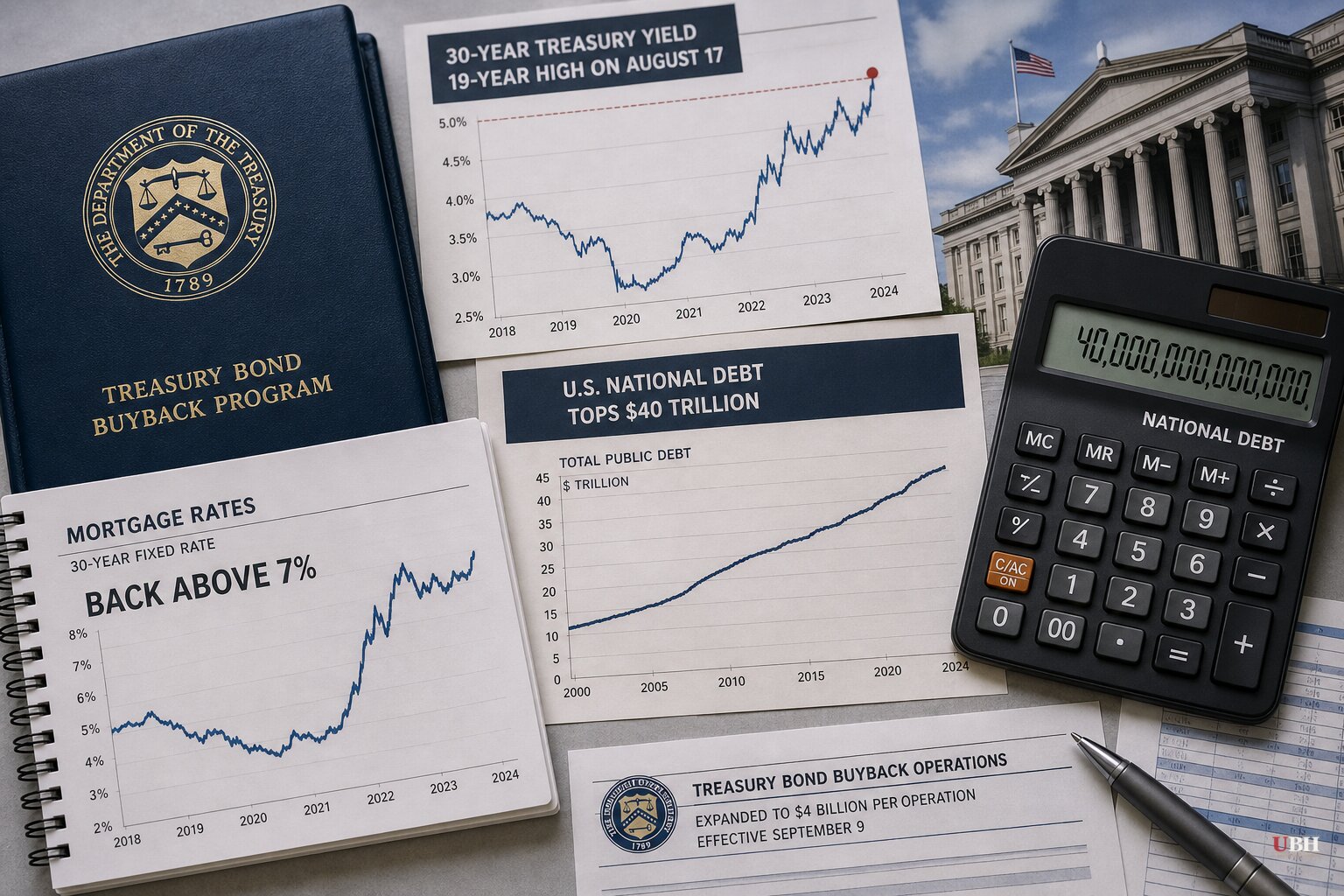 Treasury's Expanded Bond Buybacks Face a Test as National Debt Tops $40 Trillion and Mortgage Rates Hit 7%