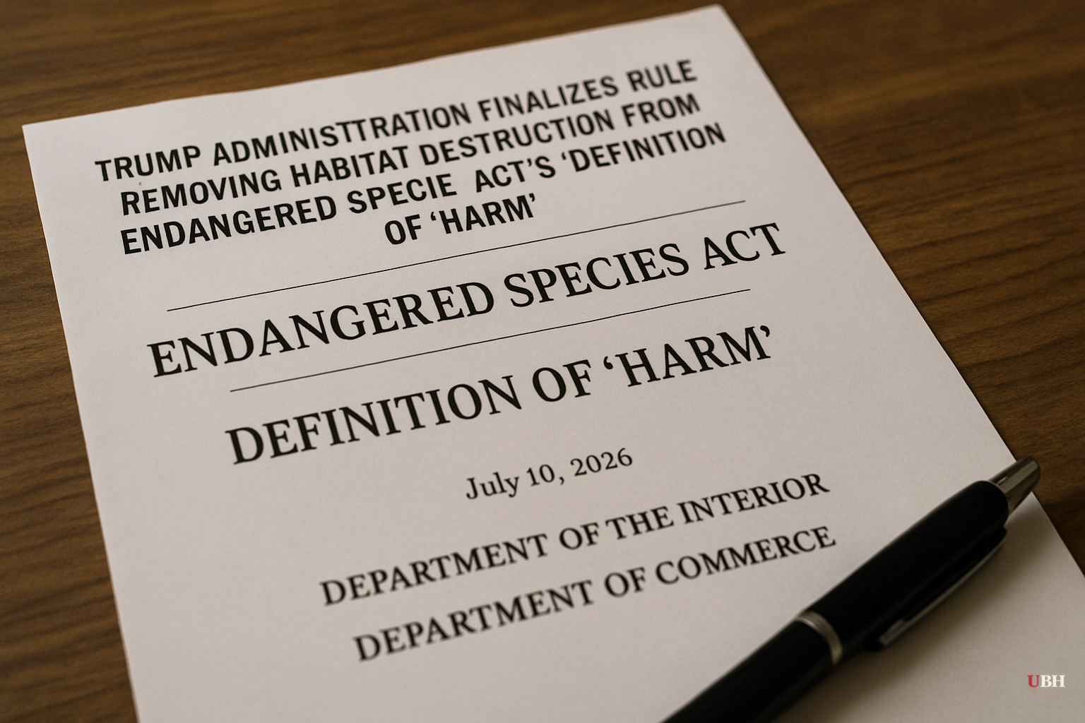 Trump Administration Finalizes Rule Removing Habitat Destruction from Endangered Species Act's Definition of 'Harm'