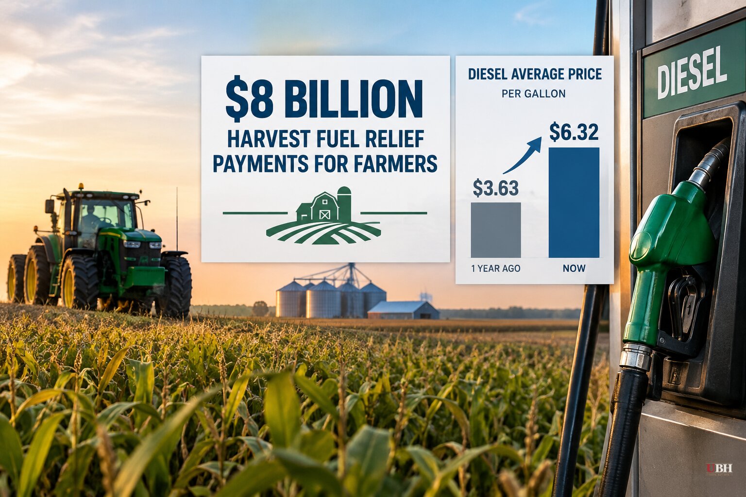 Trump Announces $8 Billion Harvest Fuel Relief Payments for Farmers as Diesel Averages $6.32
