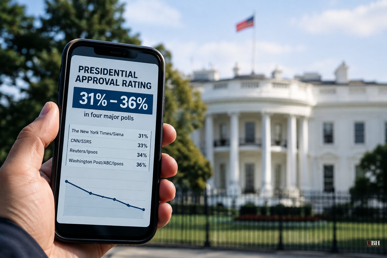 Trump Approval Falls to Record Lows in Four Major Polls, Between 31% and 36%, Two Weeks Before Midterms