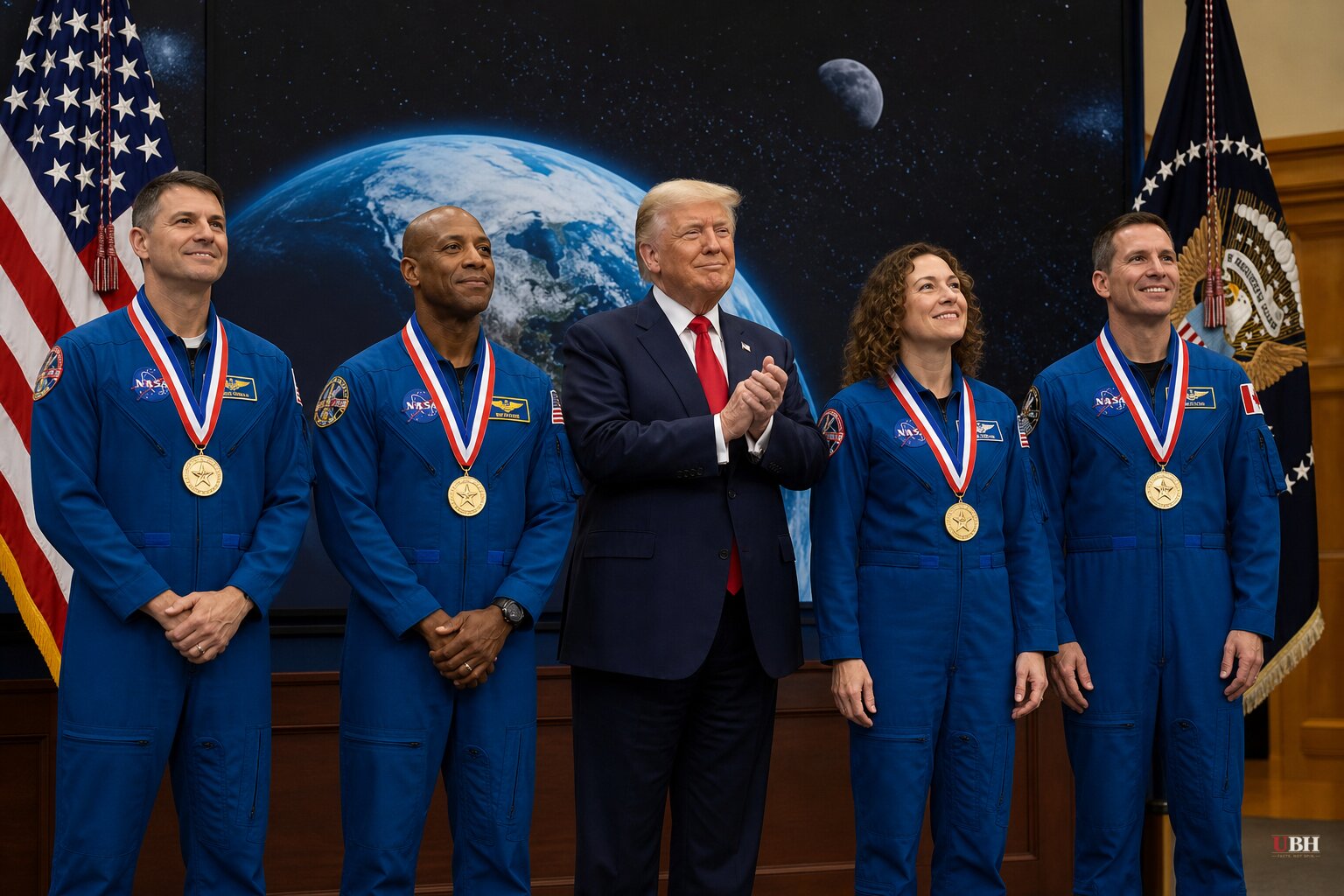 Trump Awards Artemis II Crew the Congressional Space Medal of Honor, Announces New U.S. Space Academy