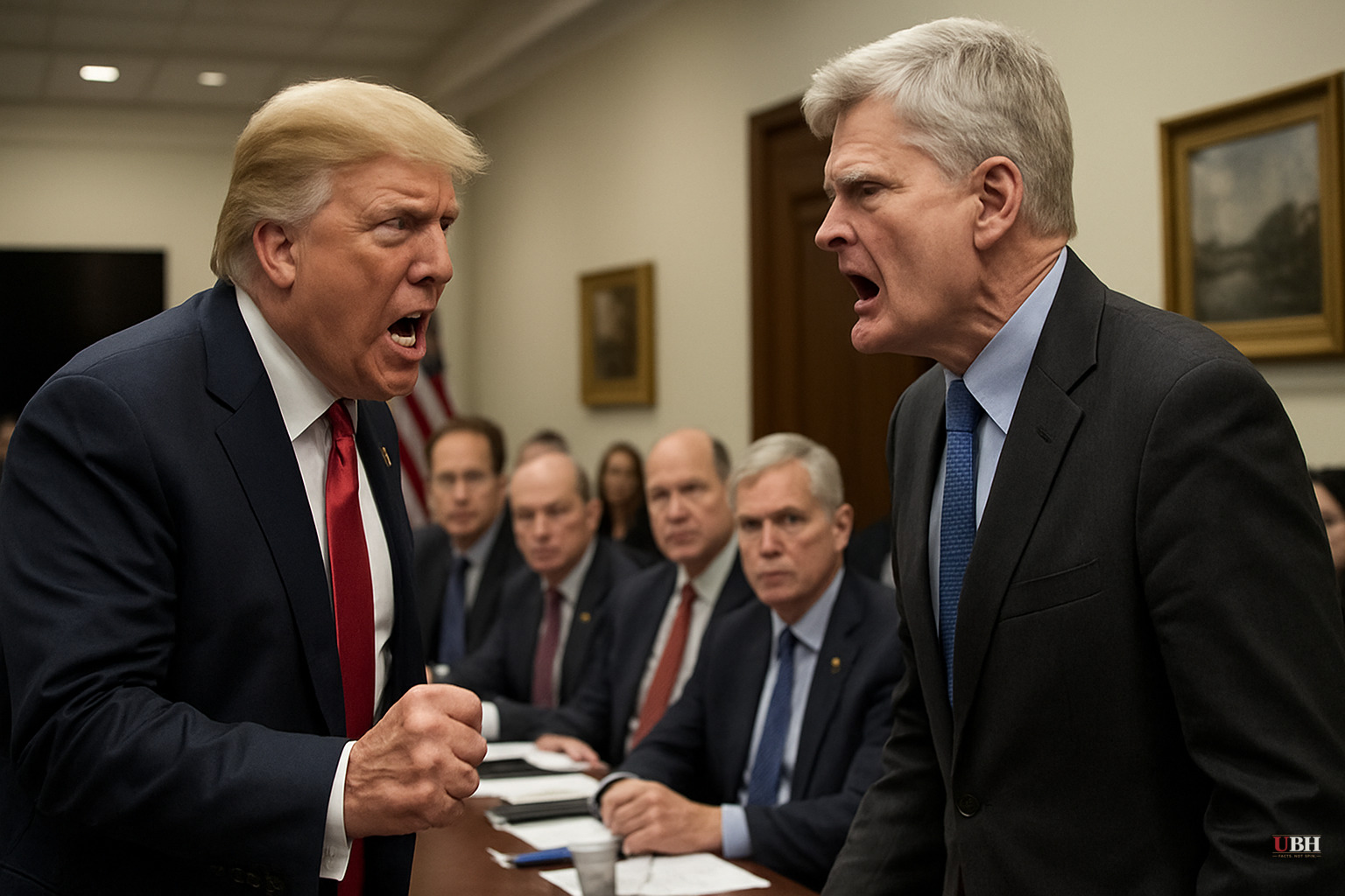 Trump Berates Republicans at Capitol Hill Lunch Over Iran War Powers Vote, Shouting Match Erupts With Cassidy