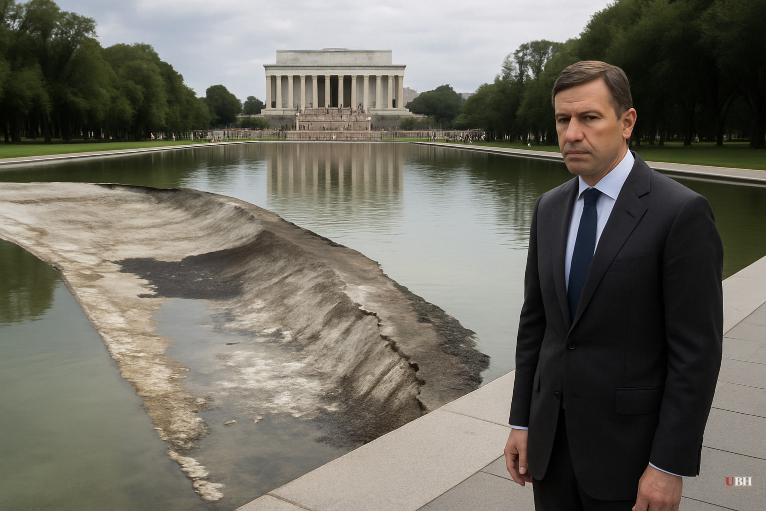 Trump Blames Vandals for Reflecting Pool Damage, Names ABC Reporter. The Engineering Failure Predates Any Alleged Sabotage.