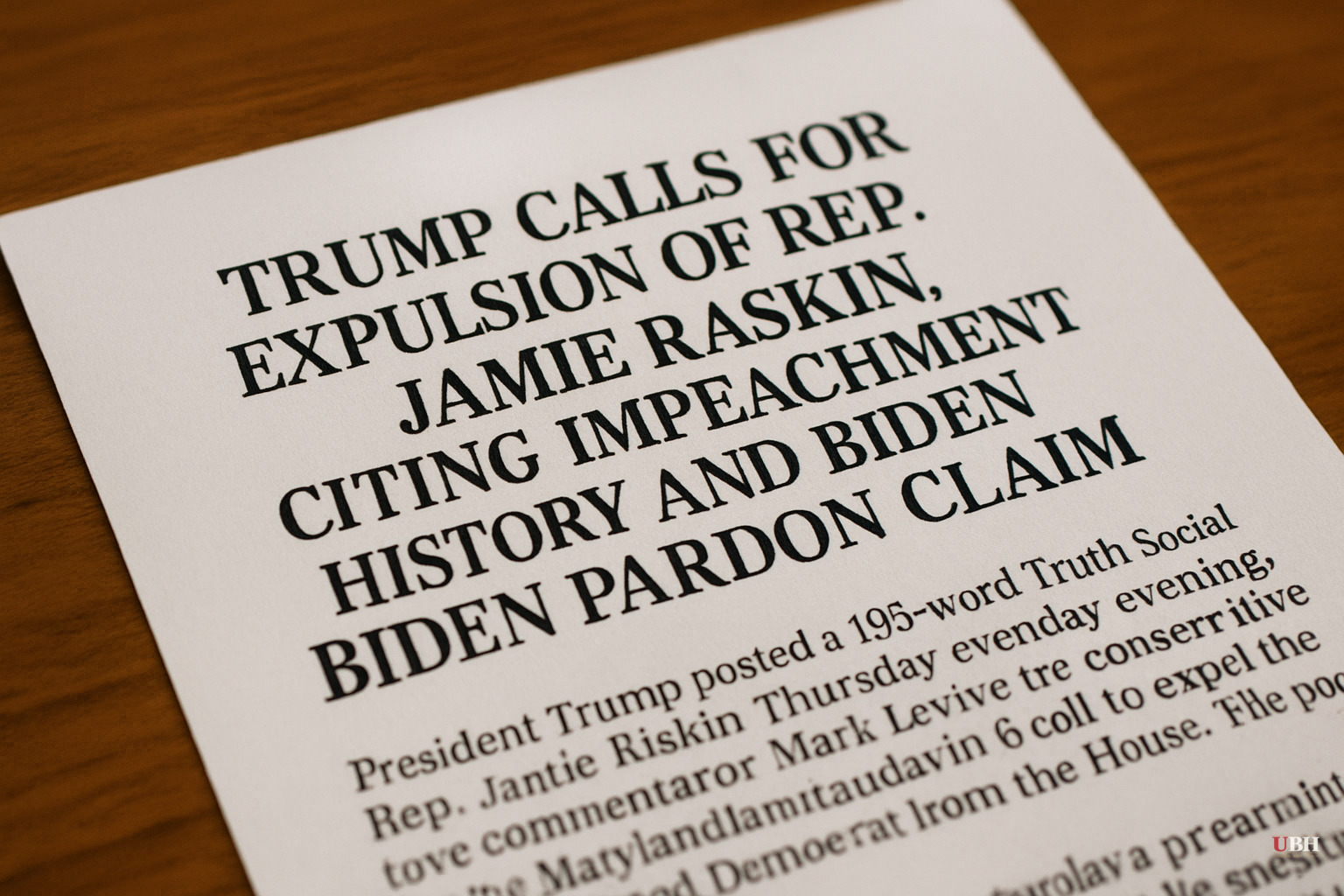 Trump Calls for Expulsion of Rep. Jamie Raskin, Citing Impeachment History and Biden Pardon Claim