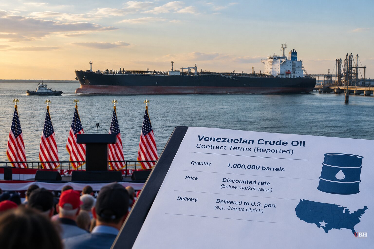 Trump Calls Venezuelan Oil Cargo Free at Texas Rally and Floats 51st State. Reported Contract Terms Show Discounted Purchases
