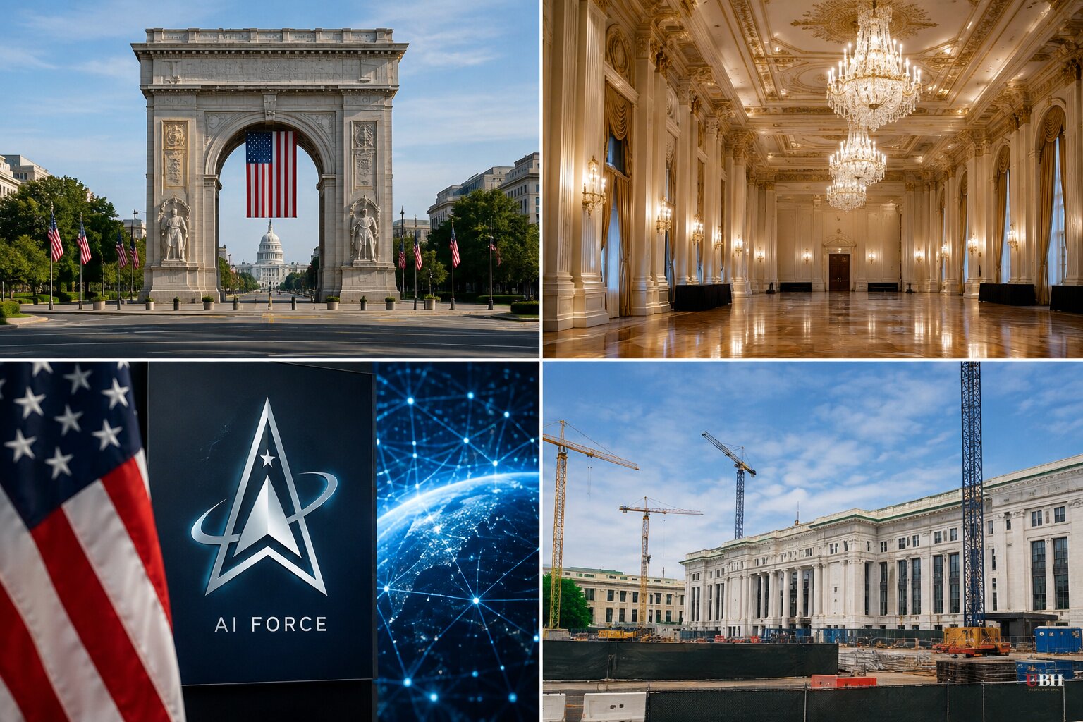 Trump Now Calls a DC Arch, the White House Ballroom, an AI Force, and a Union Ban All 'National Security'