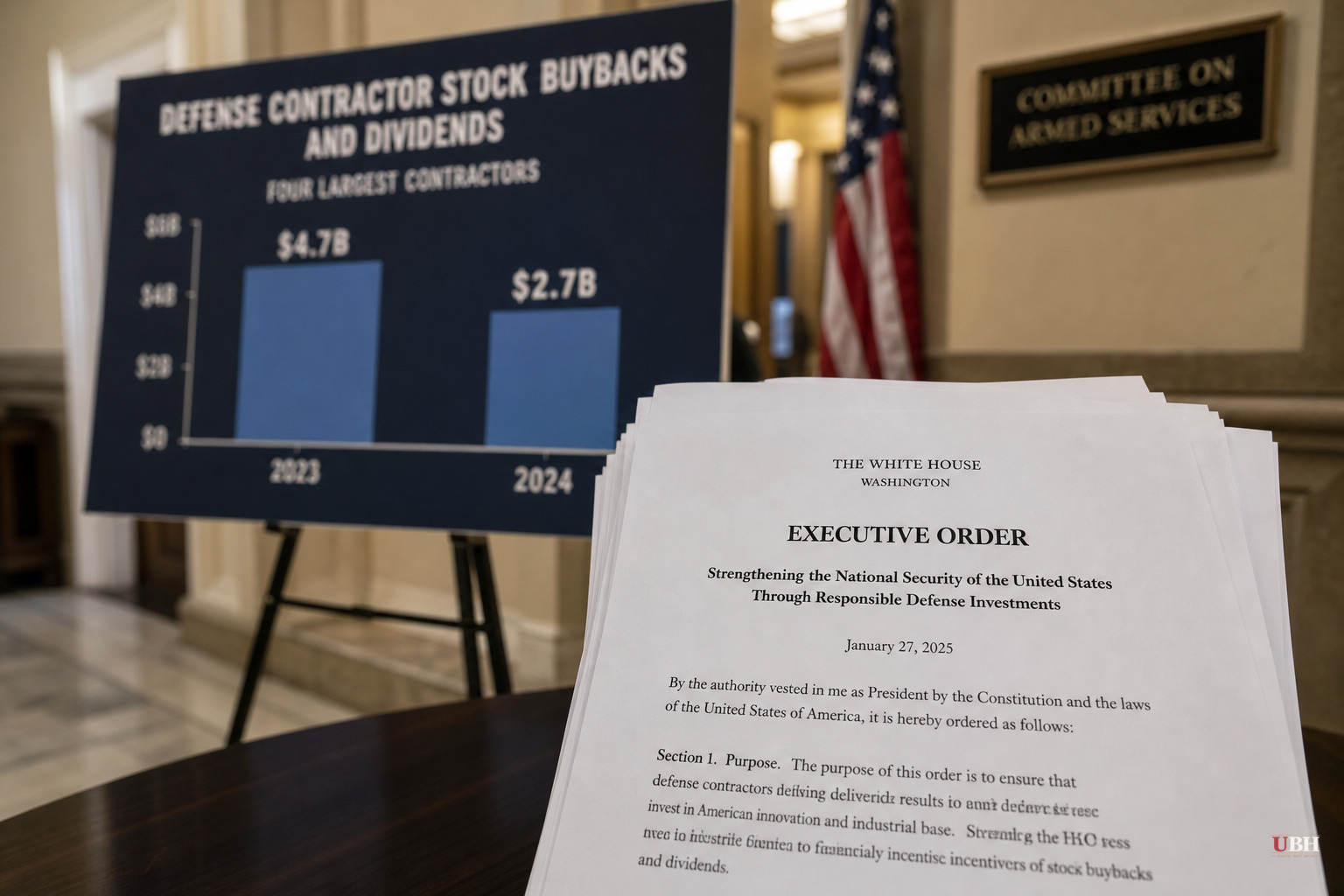 Trump Order Cuts Defense Contractor Buybacks and Dividends by Up to $2 Billion, Warren and Lee Now Push to Make It Law