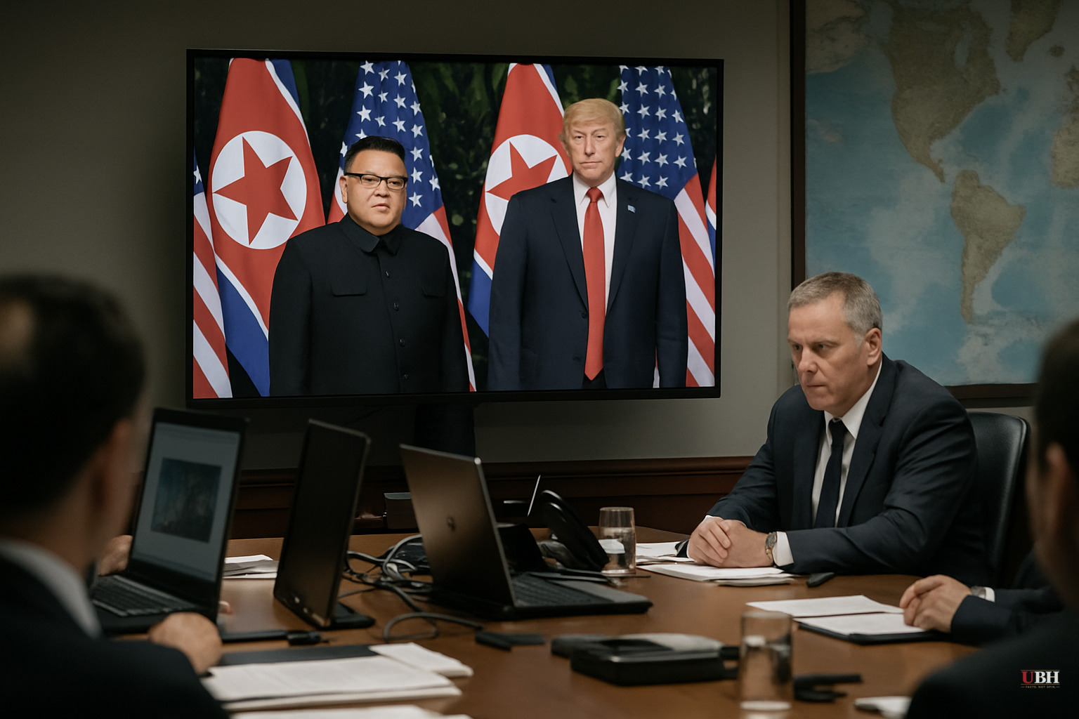 Trump Posts Captionless Kim Photo Hours After Iran Deal. North Korea's Nuclear Arsenal Has Grown Sharply Since Their Last Meeting.