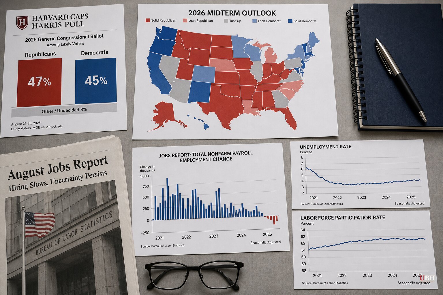 Trump Predicts Big Midterm Wins as Polling Splits and August Jobs Report Muddies the Economic Picture