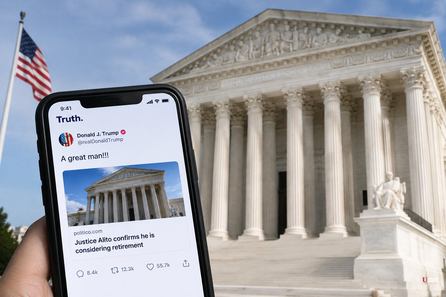 Trump Shares Alito Retirement Story With 'A Great Man!!!' Post as Justice Says He'll Reassess Next Year