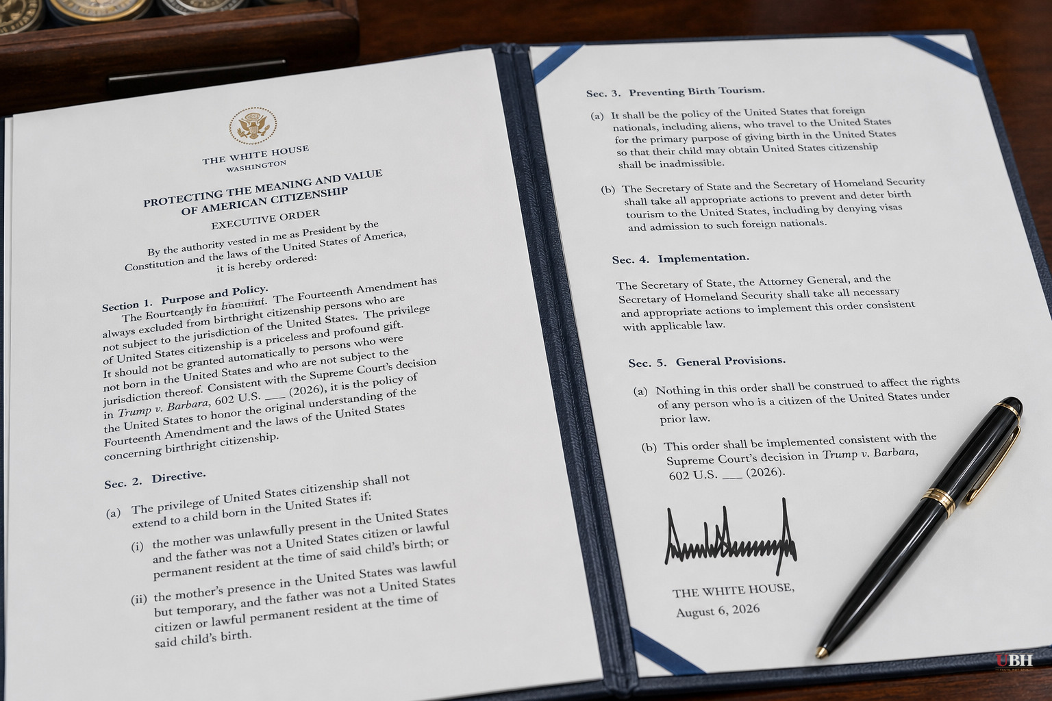 Trump Signs New Orders on Birthright Citizenship After Supreme Court's Trump v. Barbara Ruling