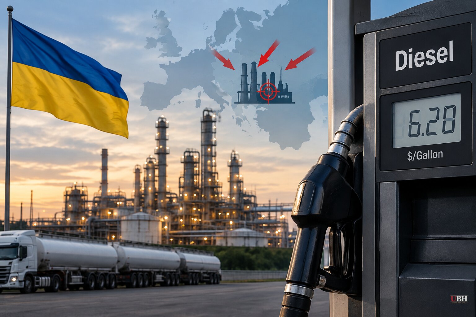Trump Tells Zelensky to Stop Hitting Russian Diesel Refineries as US Diesel Prices Hit Record $6.20 a Gallon