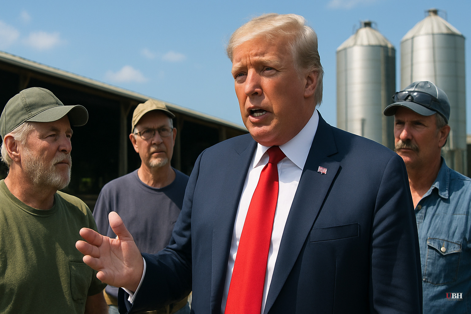 Trump Visits Wisconsin Farmers, Spends Most of the Time Talking About Washington D.C. Fountains and a Reflecting Pool