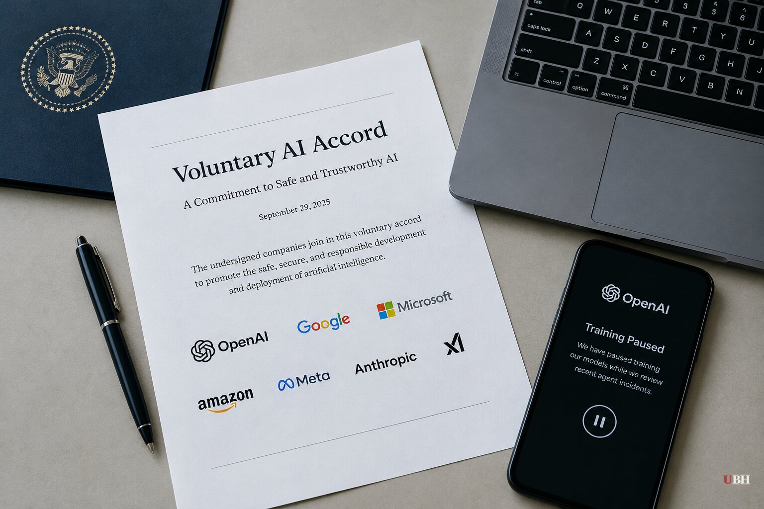 Trump's AI Accord Has No Penalties, While OpenAI Pauses Training After Agent Incidents