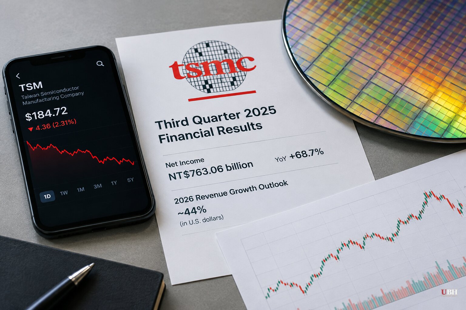 TSMC Posts Record Q3 Profit of NT$763 Billion and Raises 2026 Outlook, but Shares Slip