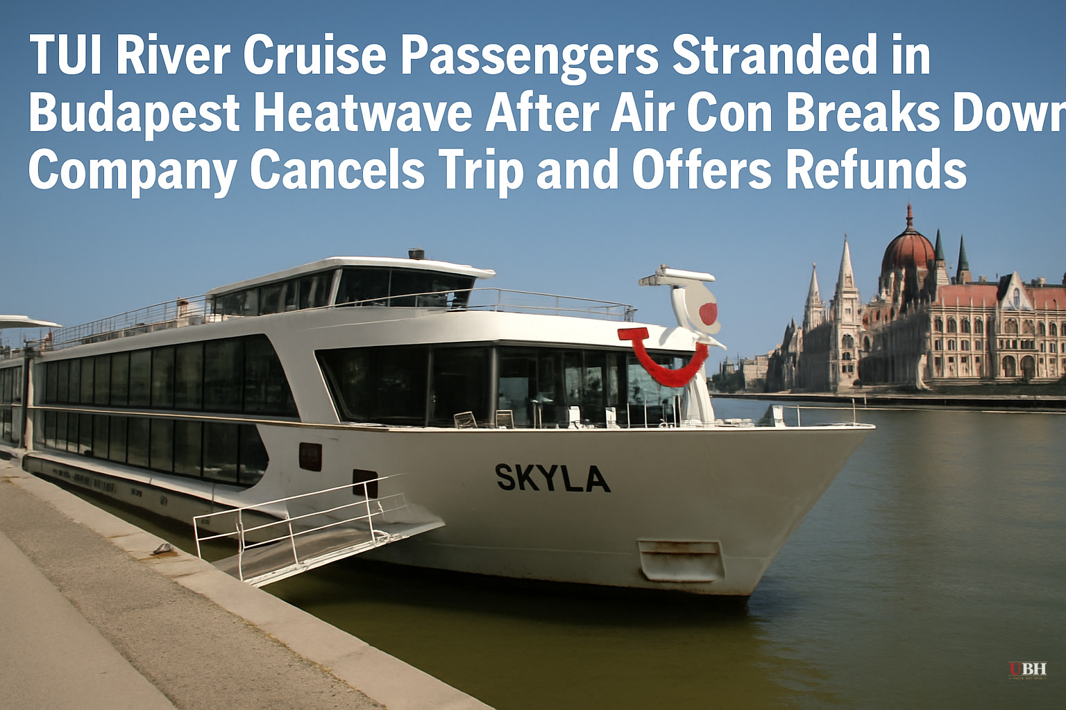 TUI River Cruise Passengers Stranded in Budapest Heatwave After Air Con Breaks Down, Company Cancels Trip and Offers Refunds