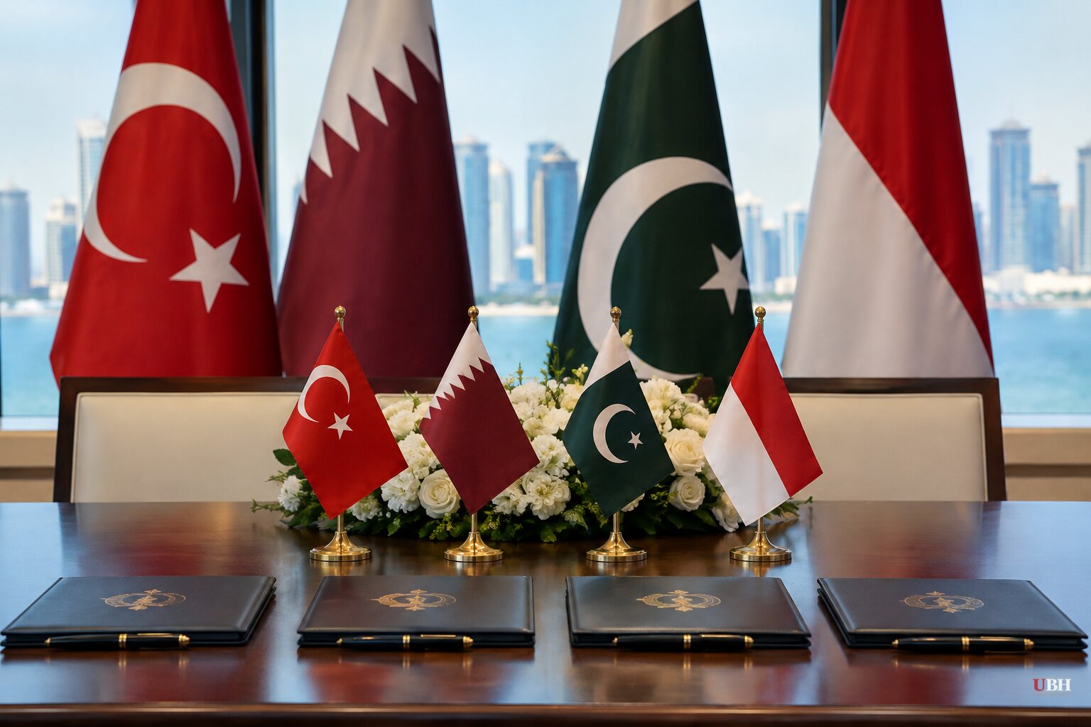 Turkey, Qatar, Pakistan and Indonesia Sign 'Badr' Defense Cooperation Memorandum in Doha