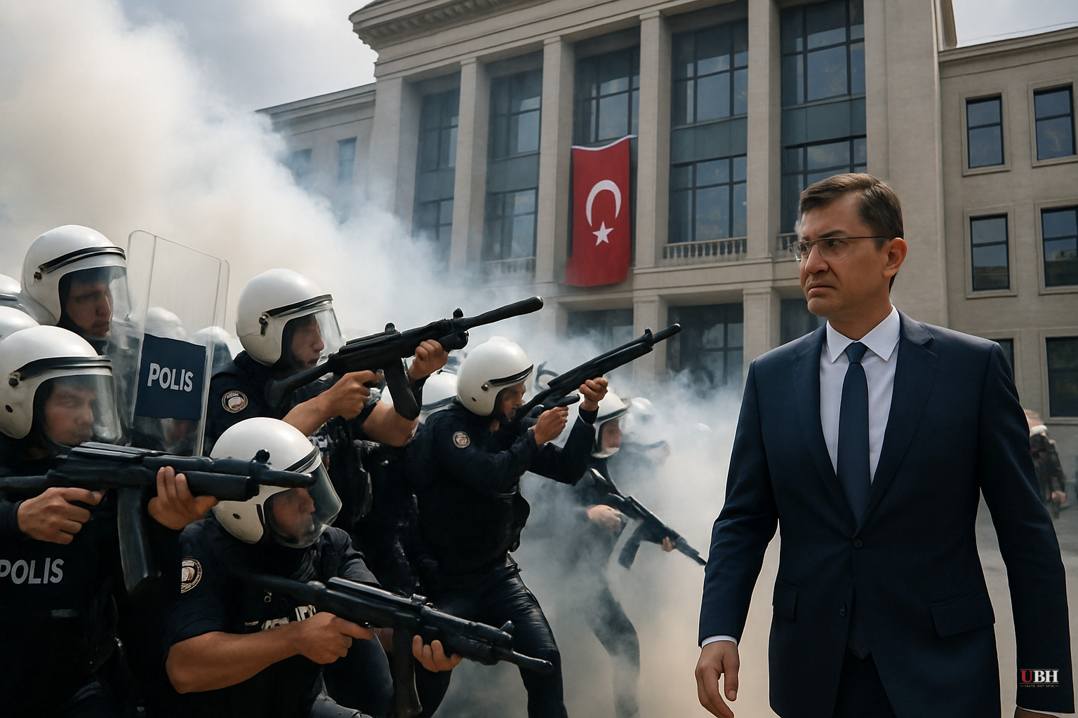 Turkish Riot Police Storm CHP Headquarters With Tear Gas and Rubber Bullets, Ozel Marches to Parliament