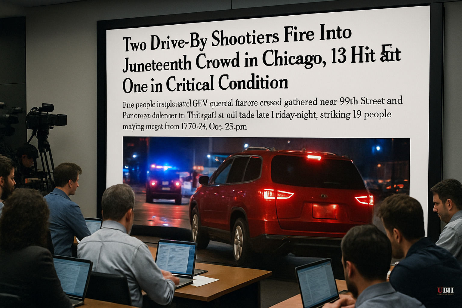 Two Drive-By Shooters Fire Into Juneteenth Crowd in Chicago, 13 Hit and One in Critical Condition