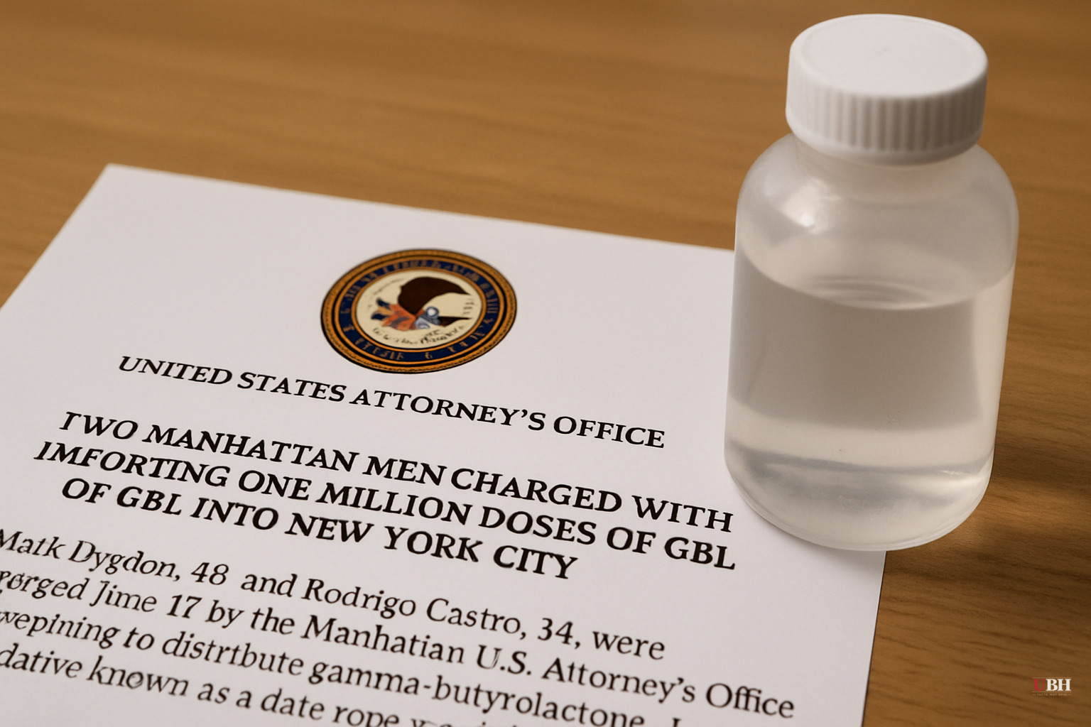 Two Manhattan Men Charged with Importing One Million Doses of GBL into New York City