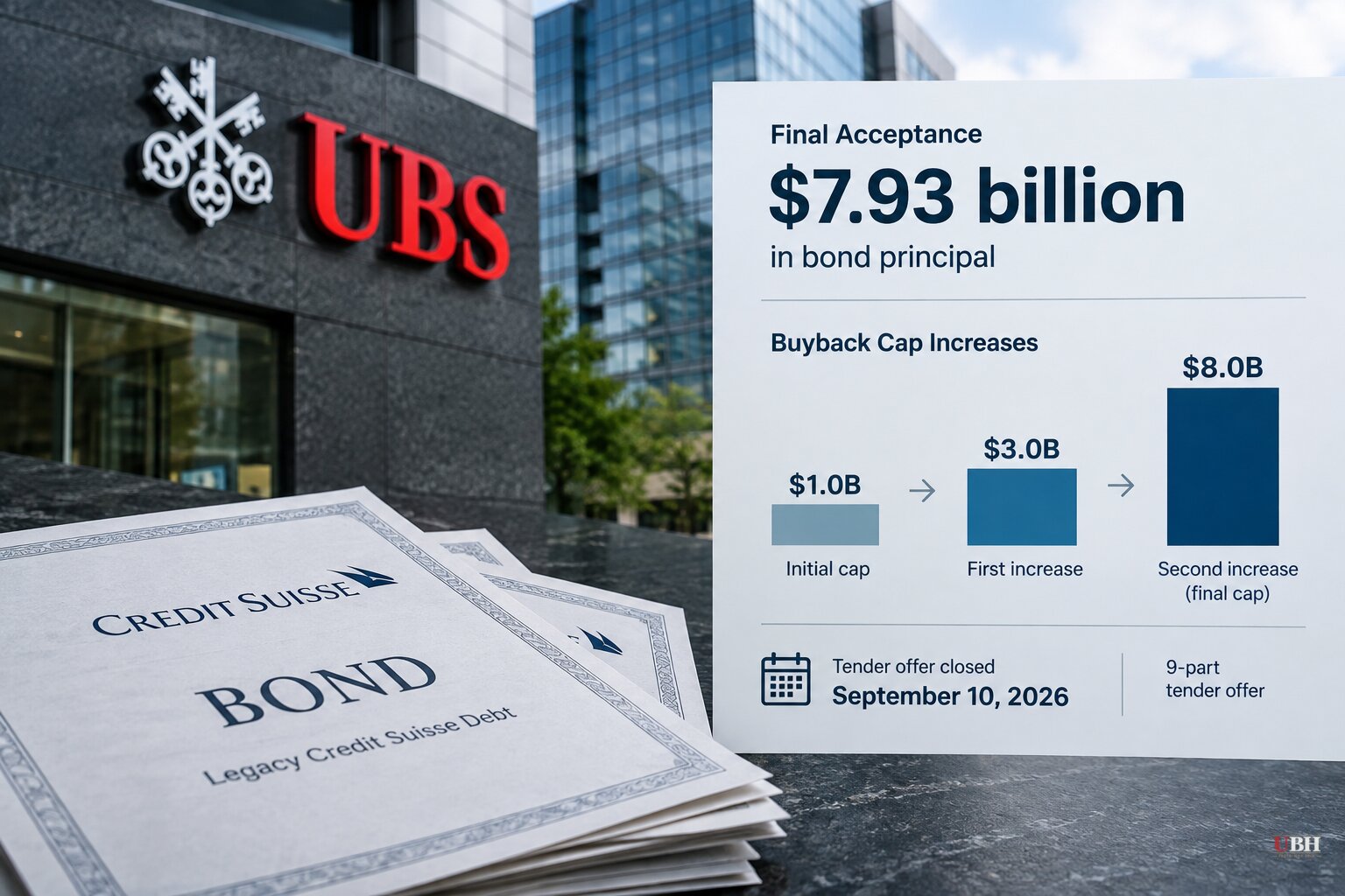 UBS Accepts $7.93 Billion in Credit Suisse Bonds After Doubling Its Buyback Cap Twice