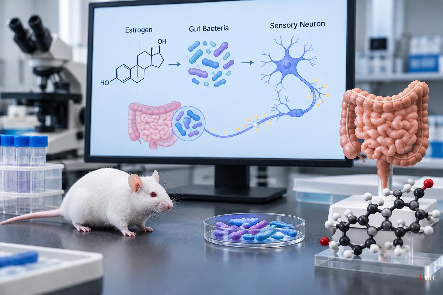 UCSF Study in Science Finds Estrogen Turns Up Gut Pain Signals in Mice, a Clue to Why IBS Hits Women More