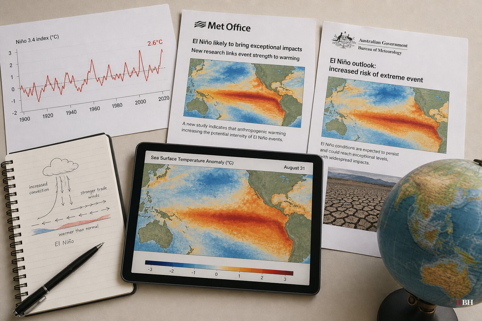 UK and Australian Forecasters Say El Niño Could Break 500-Year Record as New Study Ties Its Growing Strength to Warming