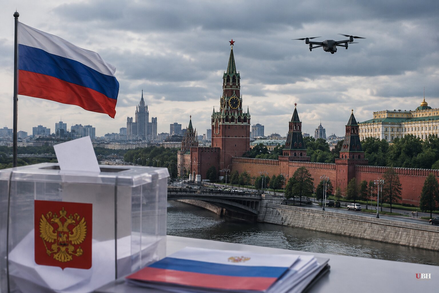 Ukraine Fires Over 1,000 Drones at Moscow on Final Day of Russia's One-Party Election