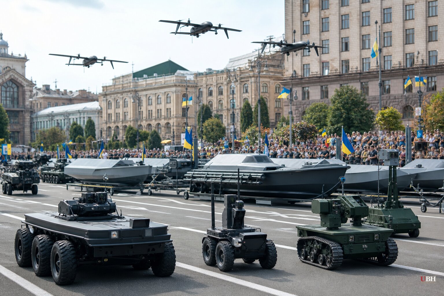 Ukraine Replaces Tanks with Robots in Independence Day Parade, Rolls Out $1 Billion Custom Drone Marketplace