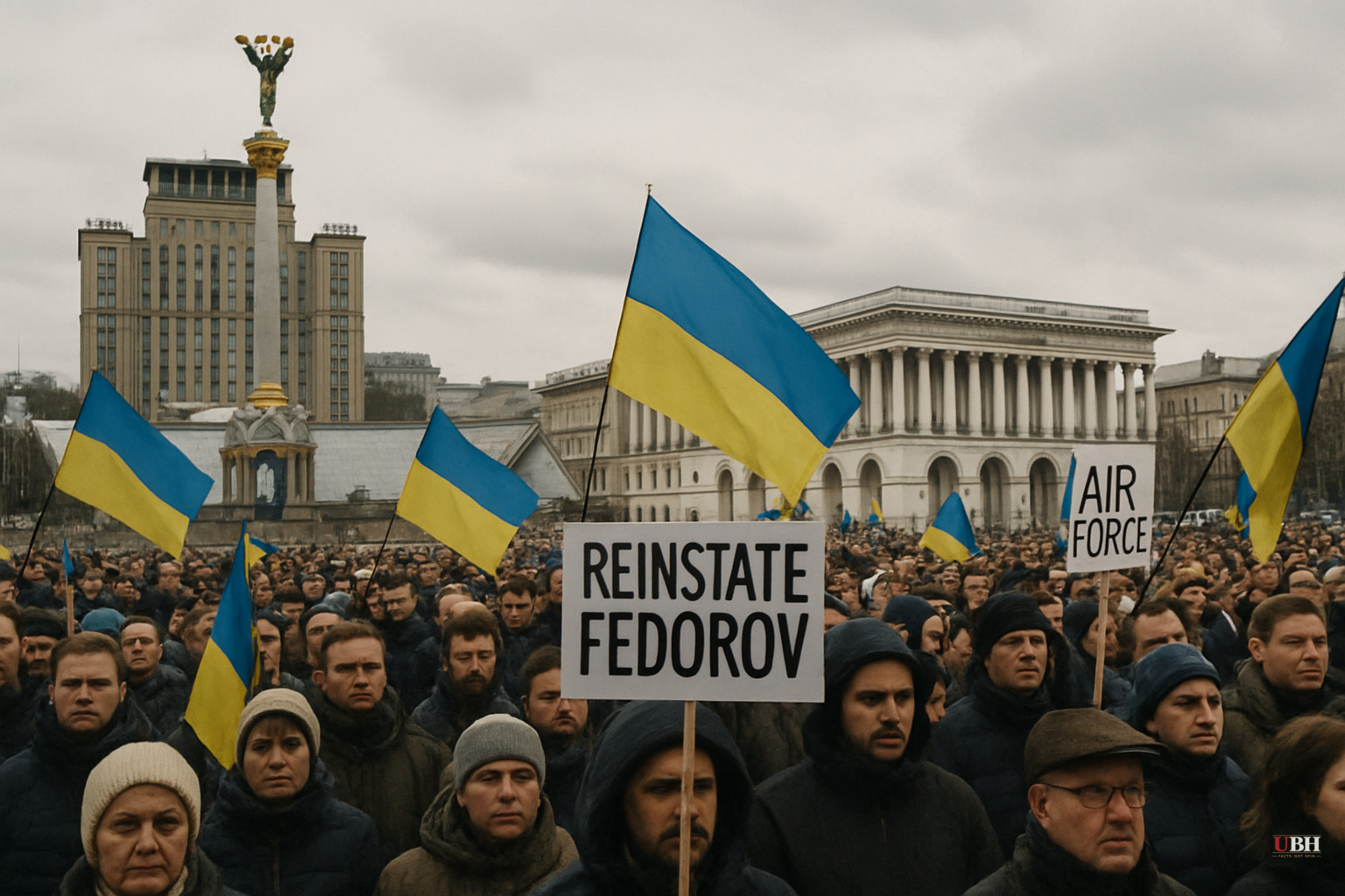 Ukrainians Protest in Streets After Zelensky Ousts Defense Minister Fedorov, Air Force Deputy Commander Resigns