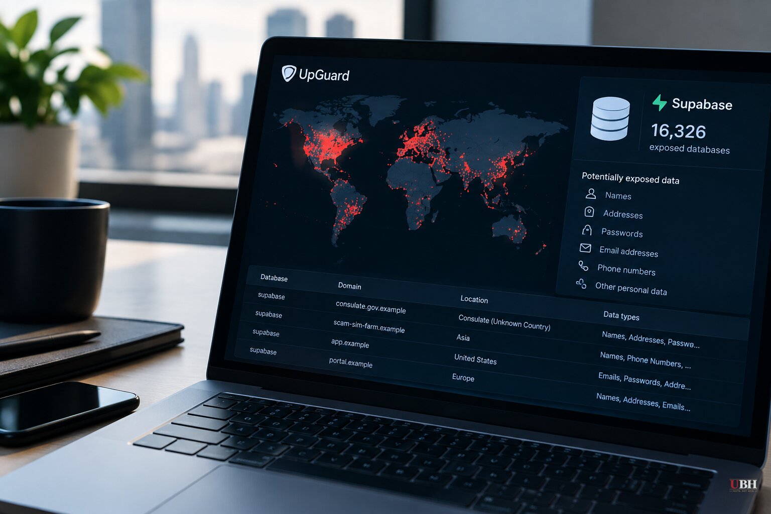 UpGuard Finds 16,326 Supabase Databases Leaking Personal Data, Including a Consulate and a Scam SIM Farm
