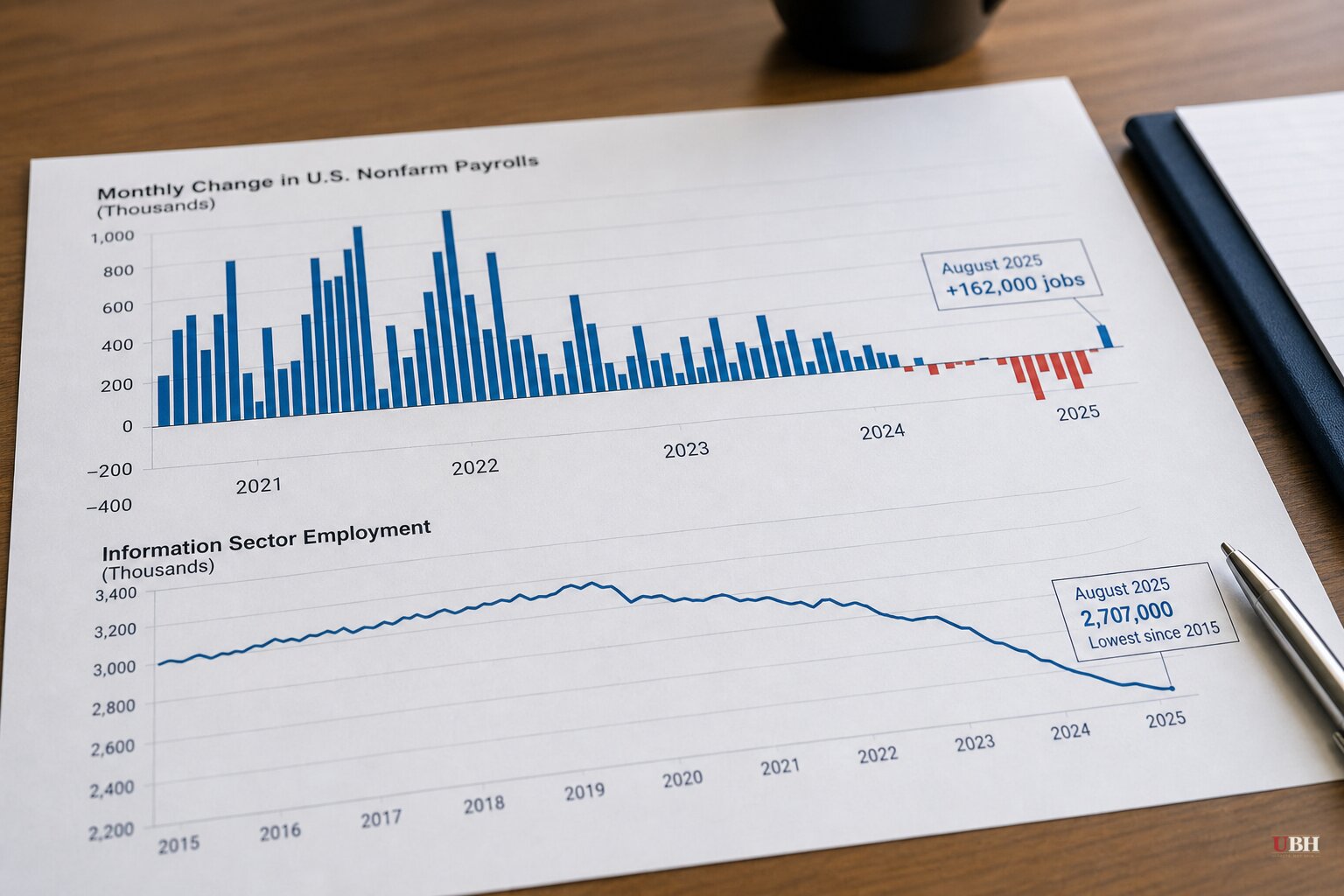 US Adds 162,000 Jobs in August While Information Sector Shrinks to Lowest Headcount Since 2015