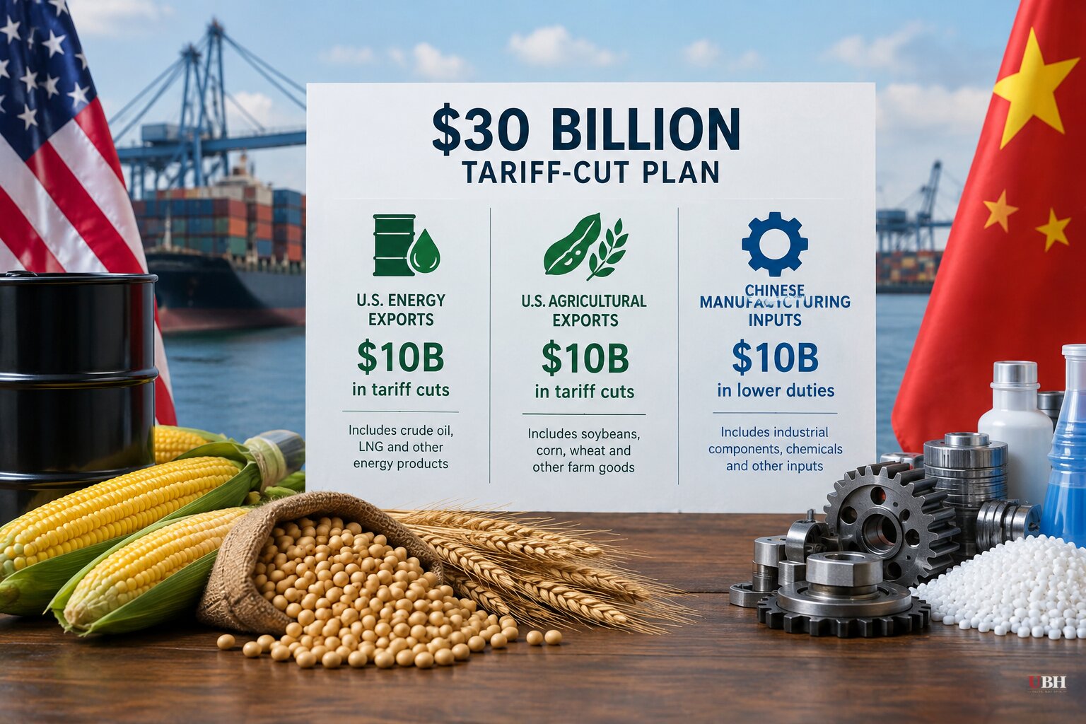 US and China Detail $30 Billion Tariff-Cut Plan on Energy and Farm Goods Before Sept. 24 Summit