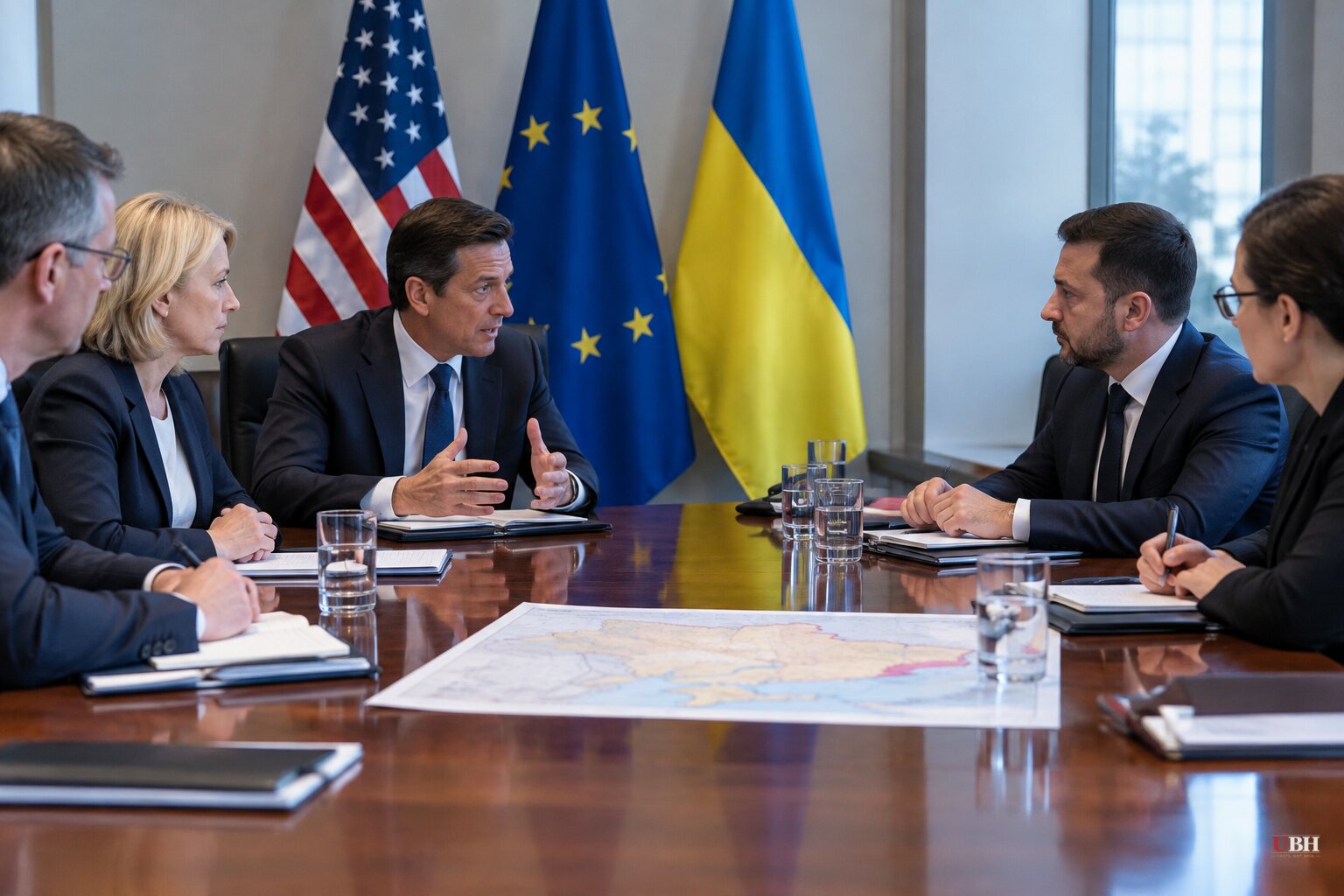 US and European negotiators draft four-part Ukraine plan built on a ceasefire along the current front line, US official says