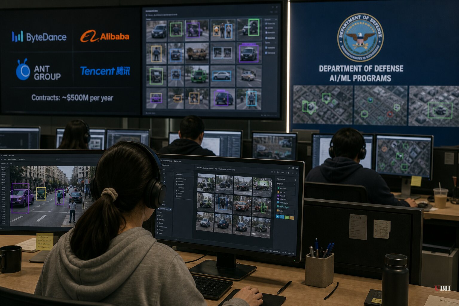 US Data-Labeling Firms Pull $500 Million a Year From Chinese AI Labs While Building Pentagon Weapons Software