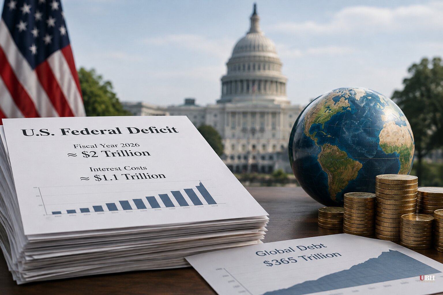 US Deficit Hits Nearly $2 Trillion as Global Debt Reaches Record $365 Trillion
