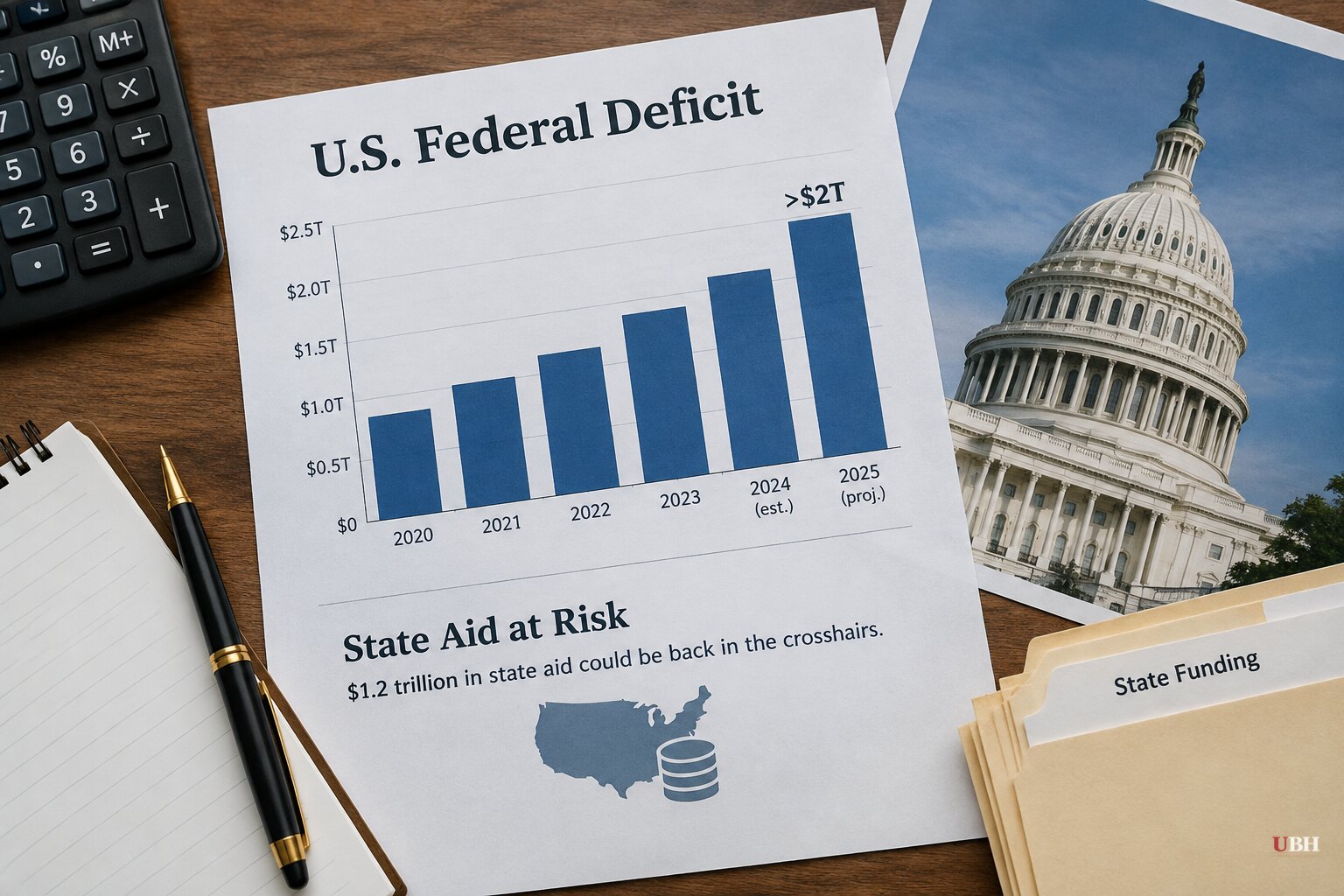 U.S. Deficit Is on Track to Top $2 Trillion This Year, and $1.2 Trillion in State Aid Is Back in the Crosshairs
