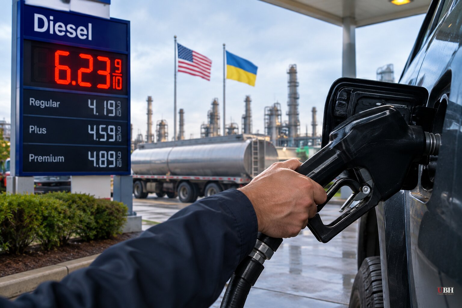 US Diesel Hits Record $6.23 a Gallon as Trump Presses Zelenskyy to Stop Hitting Russian Refineries
