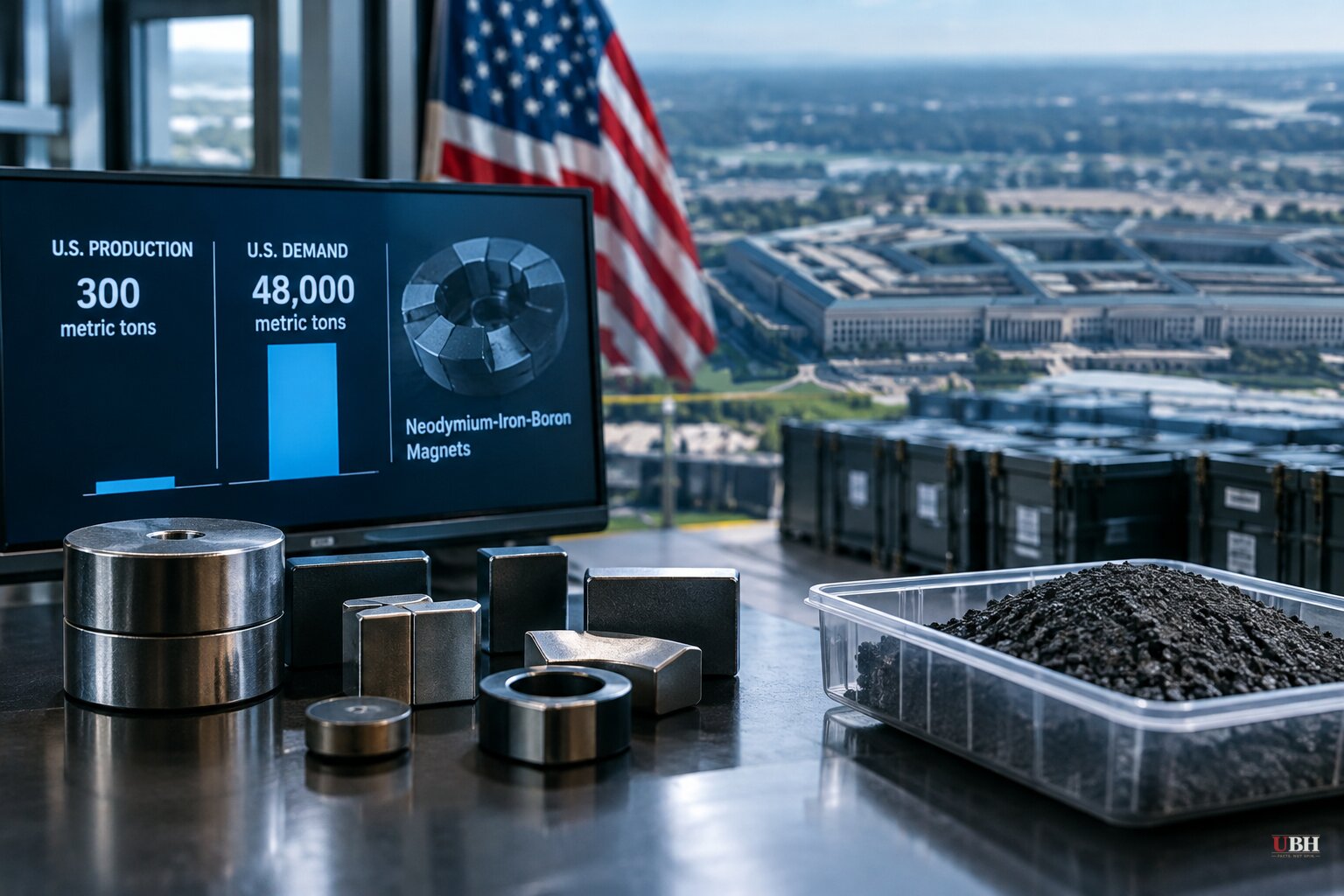 US Made 300 Tons of Rare Earth Magnets Against 48,000 Tons of Demand, With Pentagon Ban 74 Days Away