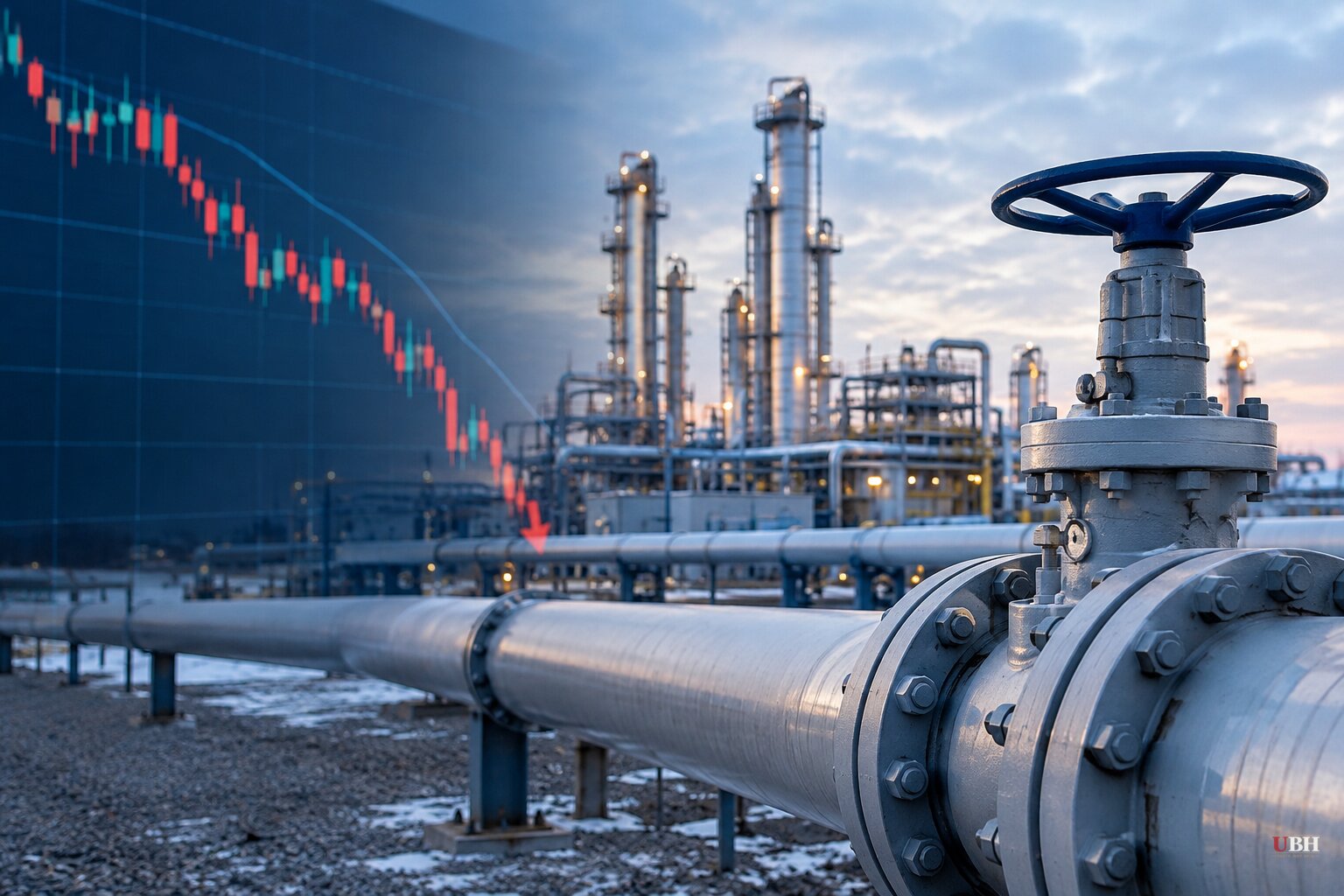 US Natural Gas Futures Fall 15% in a Week to $2.64 as Warm Forecasts Cut Heating Demand Outlook