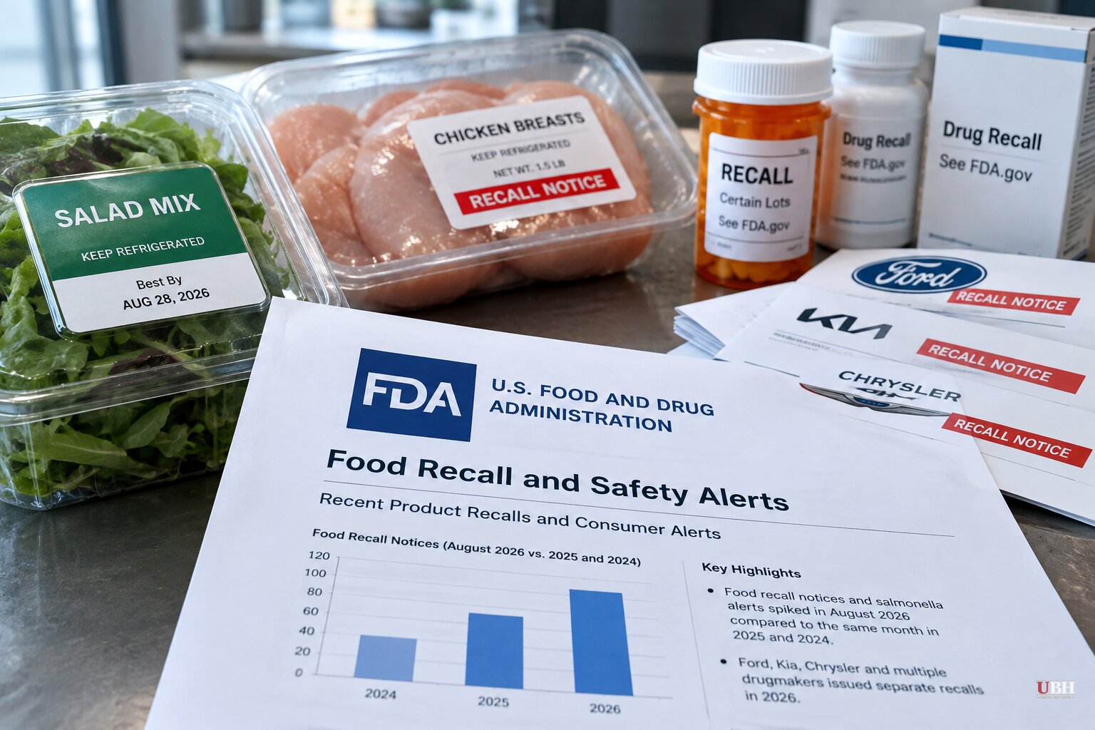 US Product Recalls Piled Up in 2026: FDA Food Alerts Nearly Doubled in August, Automakers and Drugmakers Add More
