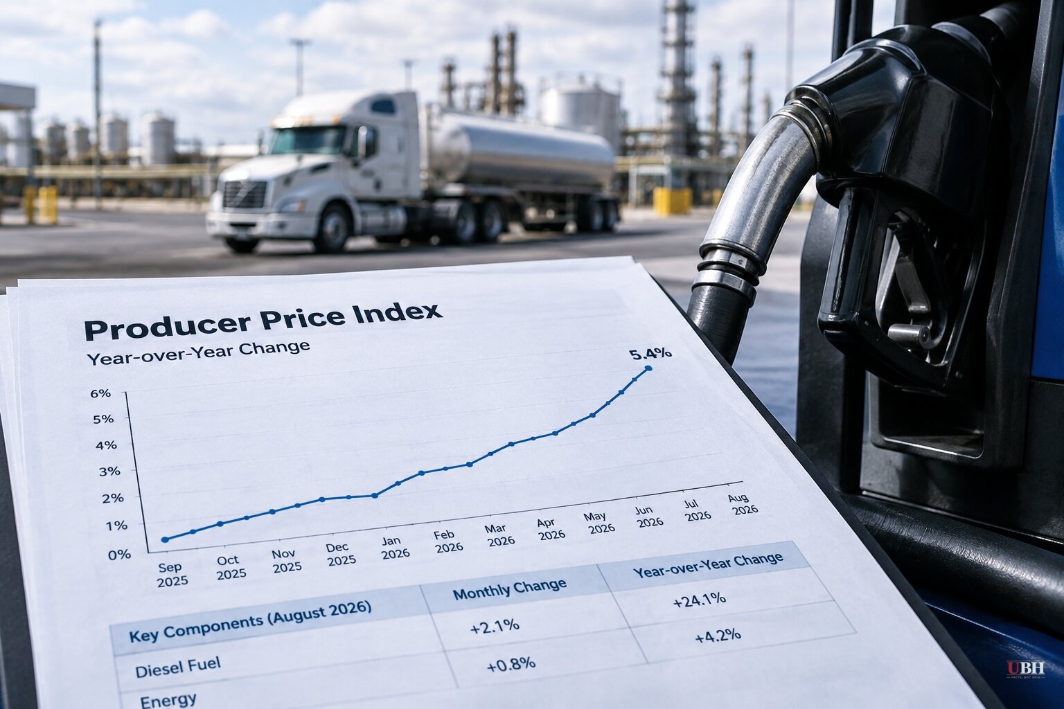 US Wholesale Inflation Jumps to 5.4% in August, the Highest Reading of 2026