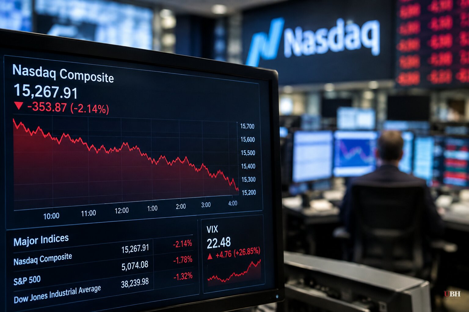 VIX Tops 22 for First Time in Four Months as Nasdaq Posts Worst Week Since June