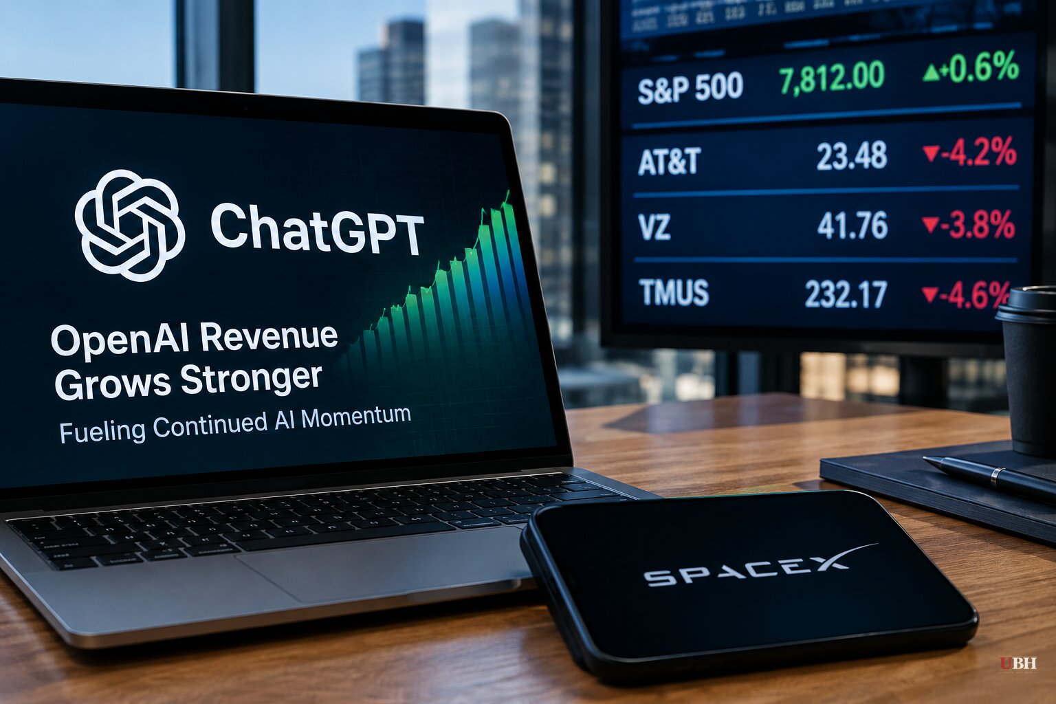 Wall Street Rebounds on OpenAI Revenue Report as SpaceX Spectrum Deal Hits Carrier Stocks