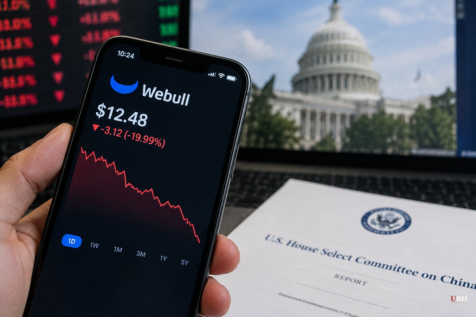 Webull Shares Fall About 20% After House China Committee Report Alleges Structural Ties to Beijing